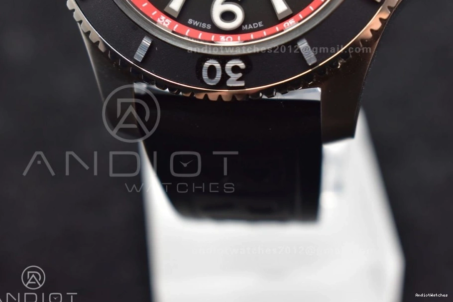 With On Rubber BLSF QuickDry And Edition Strap 1166 Black 44 Dial Rehaut Black Superocean Best Automatic Orange Bezel 1:1 A 1007